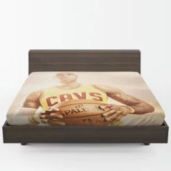 Powerful NBA Basketball Player LeBron James Fitted Sheet 1