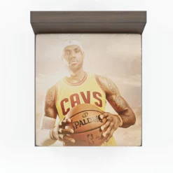 Powerful NBA Basketball Player LeBron James Fitted Sheet
