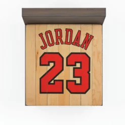 Powerful NBA Basketball Player Michael Jordan 23 Fitted Sheet