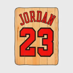 Powerful NBA Basketball Player Michael Jordan 23 Fleece Blanket 1