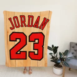 Powerful NBA Basketball Player Michael Jordan 23 Fleece Blanket