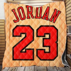 Powerful NBA Basketball Player Michael Jordan 23 Quilt Blanket