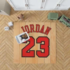 Powerful NBA Basketball Player Michael Jordan 23 Rug