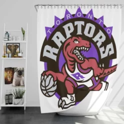 Powerful NBA Toronto Raptors Shower Curtain