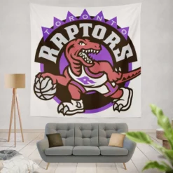 Powerful NBA Toronto Raptors Tapestry
