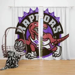 Powerful NBA Toronto Raptors Window Curtain