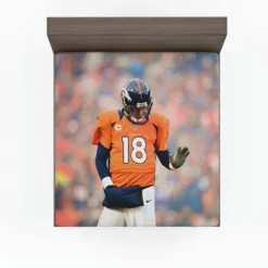 Powerful NFL Football Player Peyton Manning Fitted Sheet