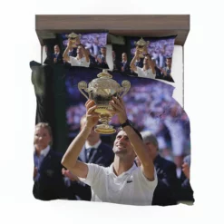 Powerful Serbian Tennis Player Novak Djokovic Bedding Set 1