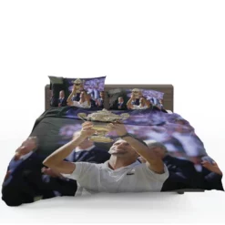 Powerful Serbian Tennis Player Novak Djokovic Bedding Set