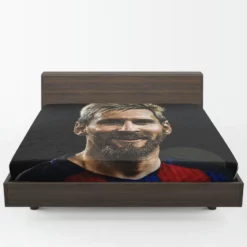 Powerful Soccer Player Lionel Messi Fitted Sheet 1