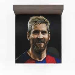 Powerful Soccer Player Lionel Messi Fitted Sheet