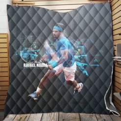 Powerful Tennis PlayerRafael Nadal Quilt Blanket