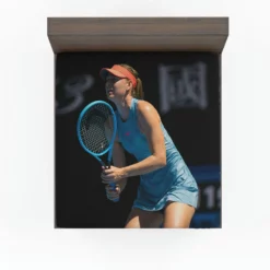 Powerful WTA Tennis Player Maria Sharapova Fitted Sheet