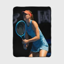 Powerful WTA Tennis Player Maria Sharapova Fleece Blanket 1