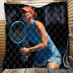 Powerful WTA Tennis Player Maria Sharapova Quilt Blanket