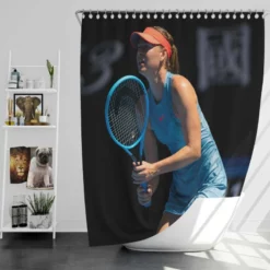 Powerful WTA Tennis Player Maria Sharapova Shower Curtain