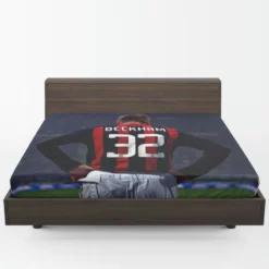 Powerfull British Soccer Player David Beckham Fitted Sheet 1