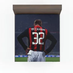 Powerfull British Soccer Player David Beckham Fitted Sheet