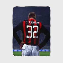 Powerfull British Soccer Player David Beckham Fleece Blanket 1