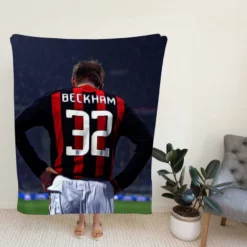 Powerfull British Soccer Player David Beckham Fleece Blanket