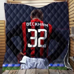 Powerfull British Soccer Player David Beckham Quilt Blanket