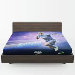 Powerfull Chelsea Soccer Player Fernando Torres Fitted Sheet 1