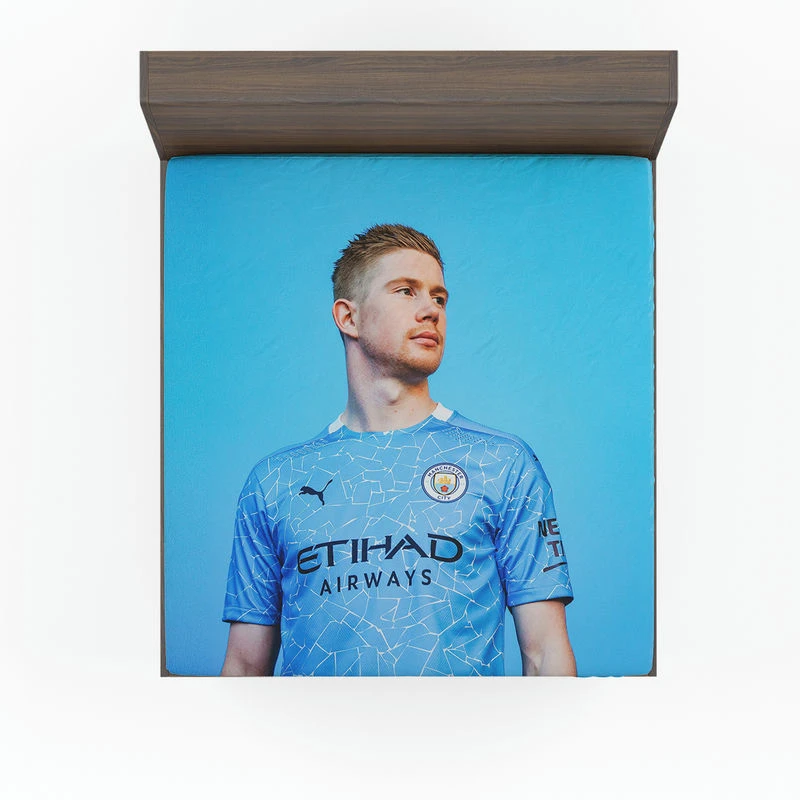 Powerfull Man City Football Player Kevin De Bruyne Fitted Sheet