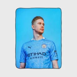 Powerfull Man City Football Player Kevin De Bruyne Fleece Blanket 1