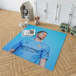 Powerfull Man City Football Player Kevin De Bruyne Rug 1