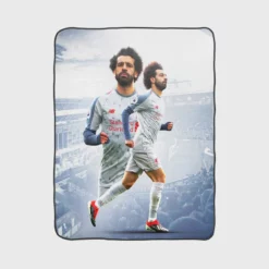 Premier League Footballer Mohamed Salah Fleece Blanket 1