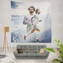 Premier League Footballer Mohamed Salah Tapestry