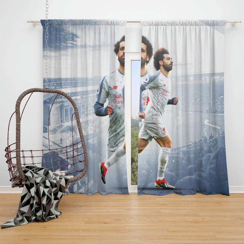 Premier League Footballer Mohamed Salah Window Curtain