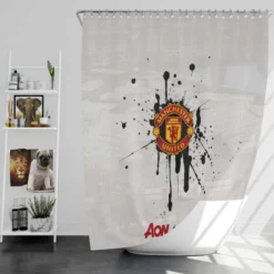 Premier League Soccer Club Manchester United FC Shower Curtain