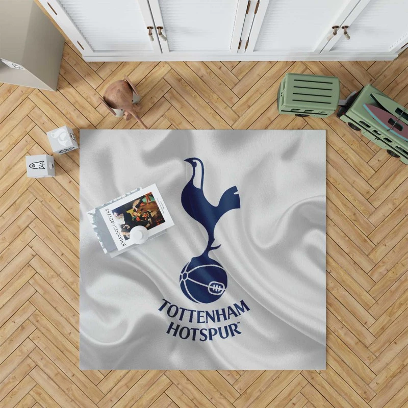 Premier League Soccer Club Tottenham Logo Rug