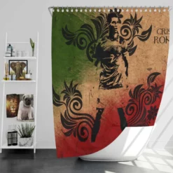 Printerd Cristiano Ronaldo Shower Curtain