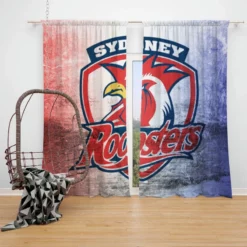 Professional Austrian Rugby Team Sydney Roosters Window Curtain
