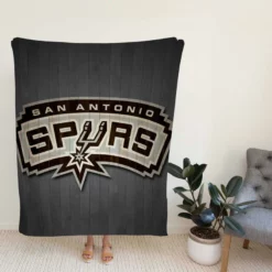 Professional Basketball Club San Antonio Spurs Logo Fleece Blanket