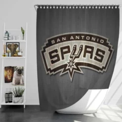 Professional Basketball Club San Antonio Spurs Logo Shower Curtain