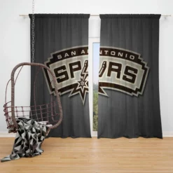 Professional Basketball Club San Antonio Spurs Logo Window Curtain