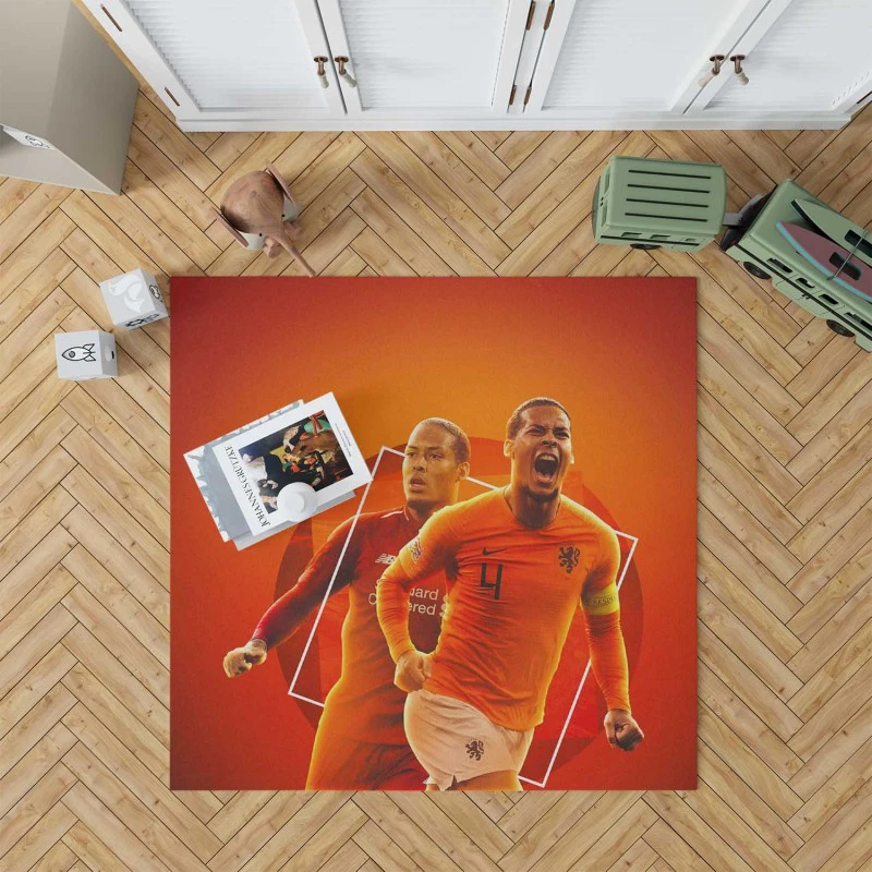 Professional Dutch Footballer Virgil van Dijk Rug