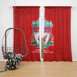 Professional England Soccer Club Liverpool FC Window Curtain