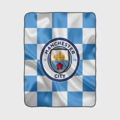 Professional English Football Club Manchester City Logo Fleece Blanket 1