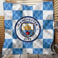 Professional English Football Club Manchester City Logo Quilt Blanket