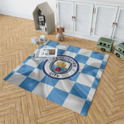 Professional English Football Club Manchester City Logo Rug 1