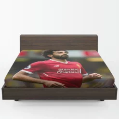 Professional Football Player Mohamed Salah Fitted Sheet 1