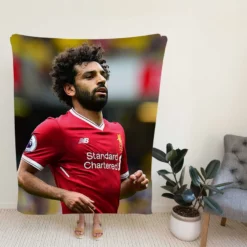 Professional Football Player Mohamed Salah Fleece Blanket