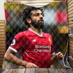 Professional Football Player Mohamed Salah Quilt Blanket