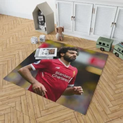 Professional Football Player Mohamed Salah Rug 1