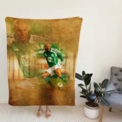 Professional Football Zinedine Zidane Fleece Blanket