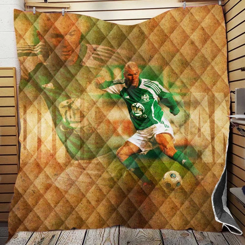 Professional Football Zinedine Zidane Quilt Blanket